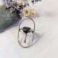 Sterling silver ring with copper obsidian stone made by designer in California. Moderne and exclusive look