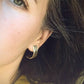 Semi Hoops earrings designed in sterling silver, lightweight and elegant. Handmade by designer