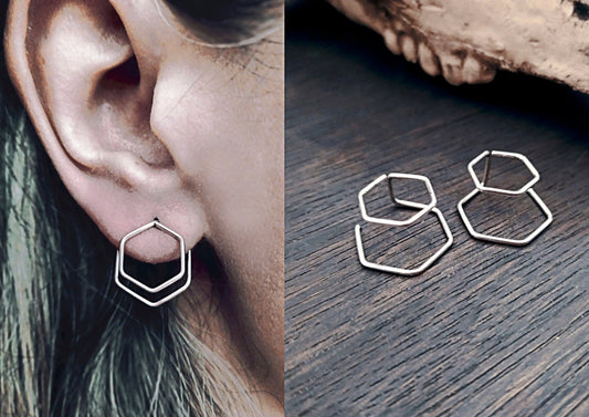 Epona Hexagon Earrings Menaka Jewelry